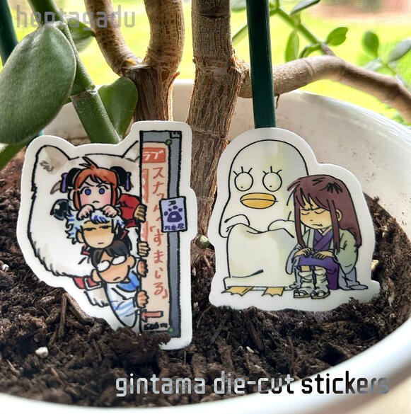 gintama die cut stickers